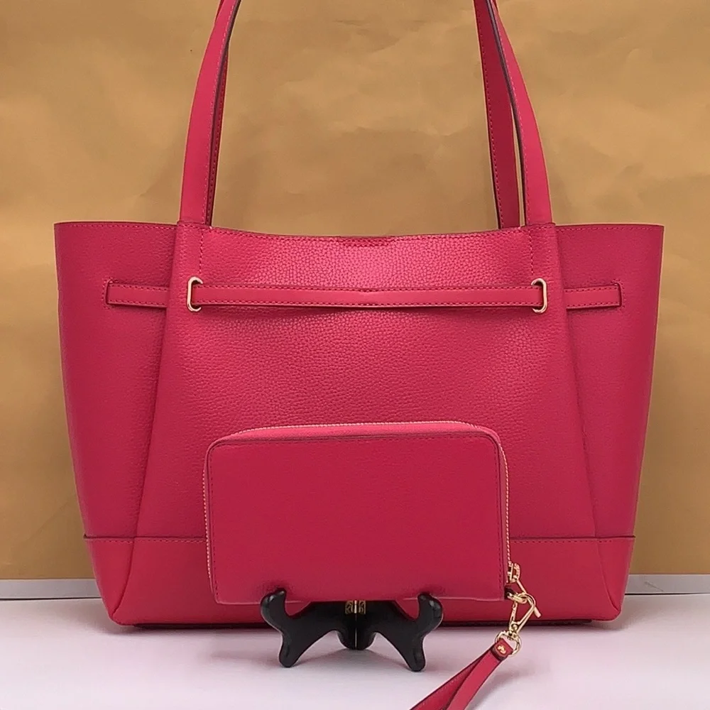 MICHAEL KORS Reed Large Leather Belted  Shoulder Bag & Multifunctional wallet